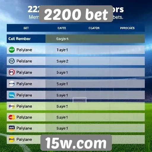 Métodos de pagamento disponíveis na 2200 bet